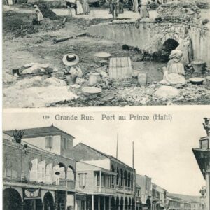 Haiti Port au Prince Double View 1911 to Germany creased