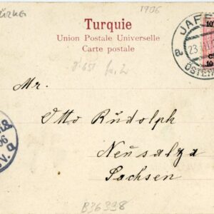 1906 Palestine Jaffa Austria Levant to Neusalza-Spremberg