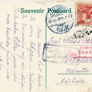 1916 Ottoman Palestine Jerusalem Censored to Austria
