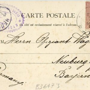 1899 Ottoman Syria Damas Hotel Orient to Neuburg