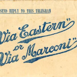 Egypt Cairo Via Eastern or Marconi Telegram