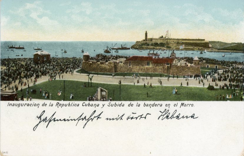 Cuba Inauguration of Republic and Raising Flag at El Morro