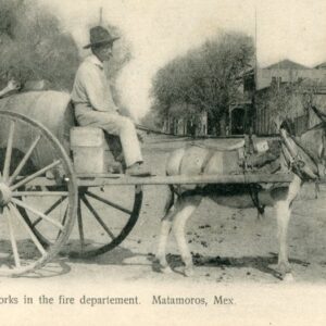 Mexico Matamoros Donkey Water Card Fire Department