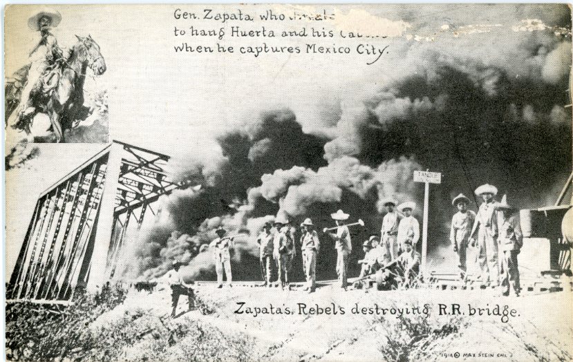 Mexico Zapata's Rebels destroying R.R. Bridge
