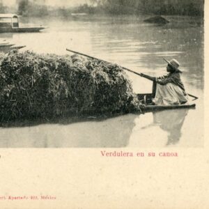 Mexico Vegetable Seller in Her Canoe