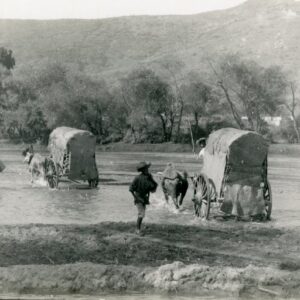 Mexico Oaxaca Wagons crossing River