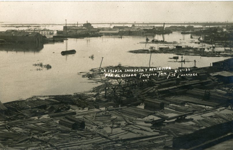Mexico Tampico Flooded and Destroyed by Cyclone