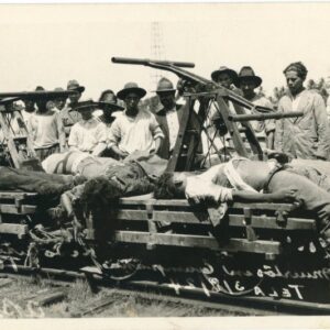 Mexico Revolution Dead Bodies on Railway Handcar photo