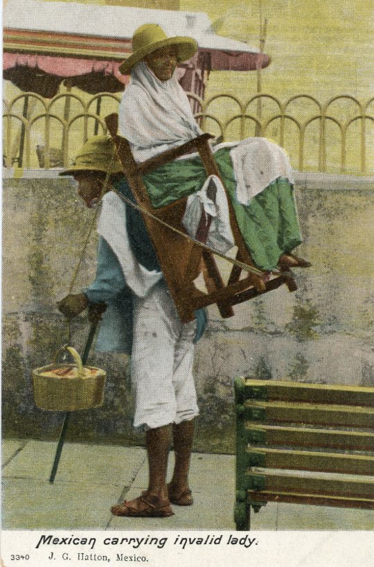 Mexico Mexican Carrying Invalid Lady