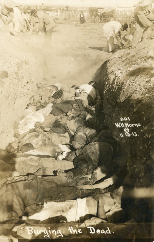 Mexico Burying the Dead 1913 Coup