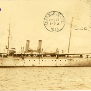 Cuba Patria Cruise Ship photocard 1913 to Peru