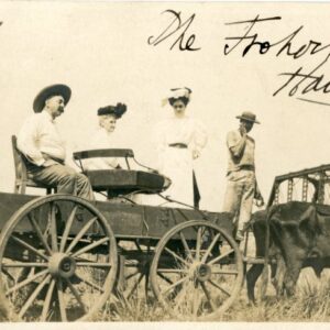 Cuba People on Ox Cart 1907 photocard