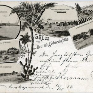 Namibia German SWA Gruss aus 1896 to Herford