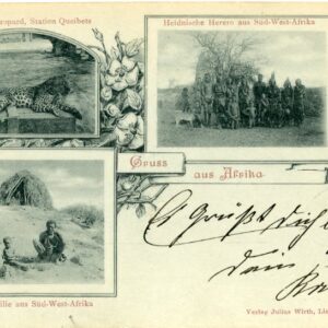 Namibia German SWA Gruss aus Afrika 1900 to Frankfurt