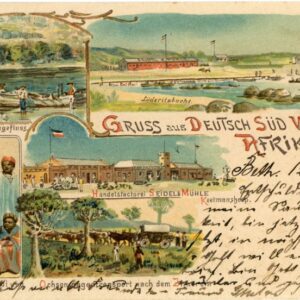 Namibia German SWA Gruss aus 1900 to Krefeld