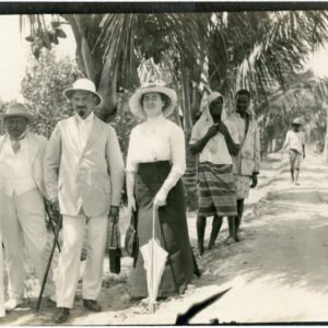 Namibia German SWA locals and Germans by the Railway Track
