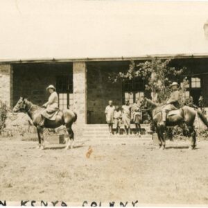 Kenya Colony Horse Riders and Locals