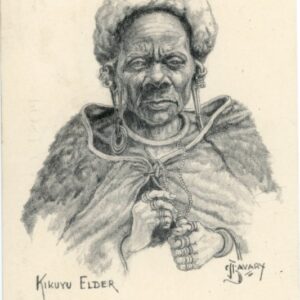 Kenya Kikuyu Elder art postcard