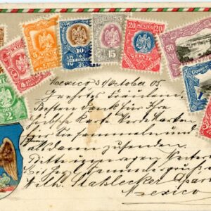 Mexico Stamps Coat of Arms Embossed 1905 to Aalen
