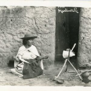 Mexico Woman Spinning Yarn 1937 photocard