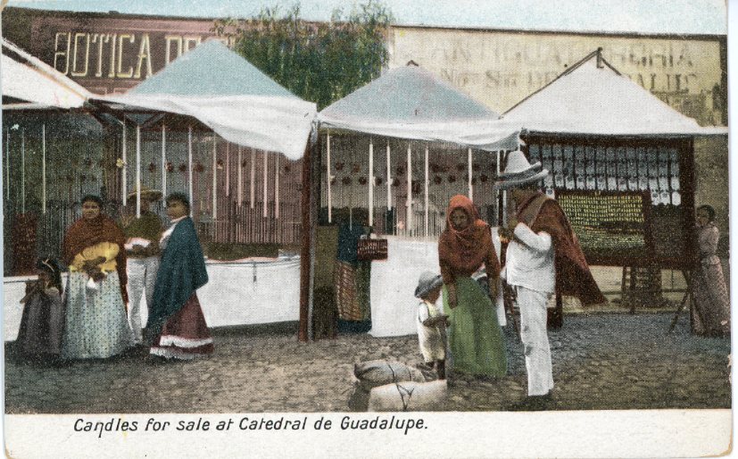 Mexico Cathedral de Guadalupe Candle Sale