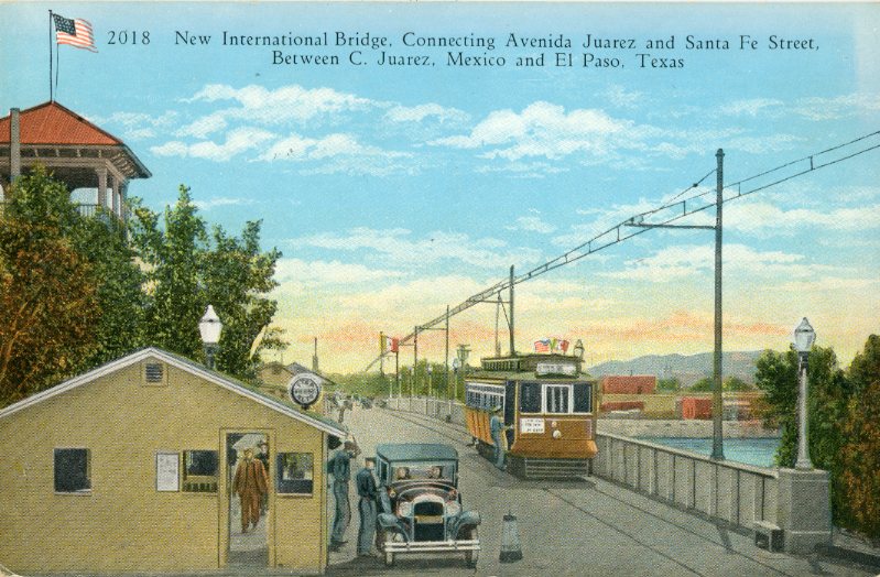 Mexico Bridge connecting Juarez and El Paso Tram
