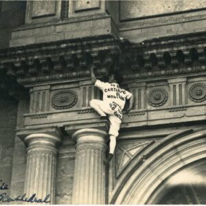 Mexico City American Acrobat climbing Metropolitan Cathedral 1922