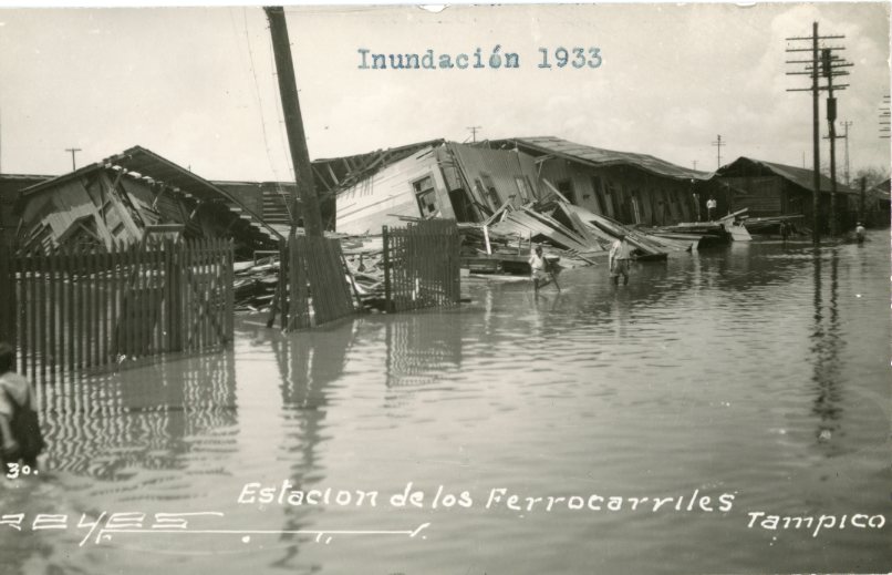 Mexico Tampico 1933 Railway Station Flood