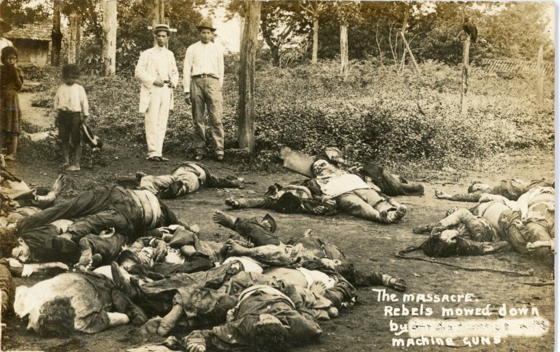 Mexico Rebels Massacred by Machine Guns