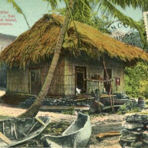 Panama Canal Zone San Miguel Island Native Huts to USA