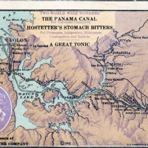 Panama Hostetter's Stomach Bitters Canal Map advert 1915