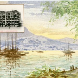 Korea Sinuiju Shingishu Station Hotel Art postcard