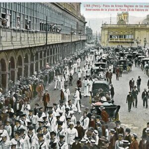 Peru Plaza de Armas American Sailors 1908 to London
