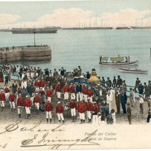 Peru Callao Port and Marines 1905 to Genova