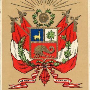 Peru Republic Flag and Coat of Arms