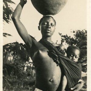 Kenya Woman and Baby Carrying Water