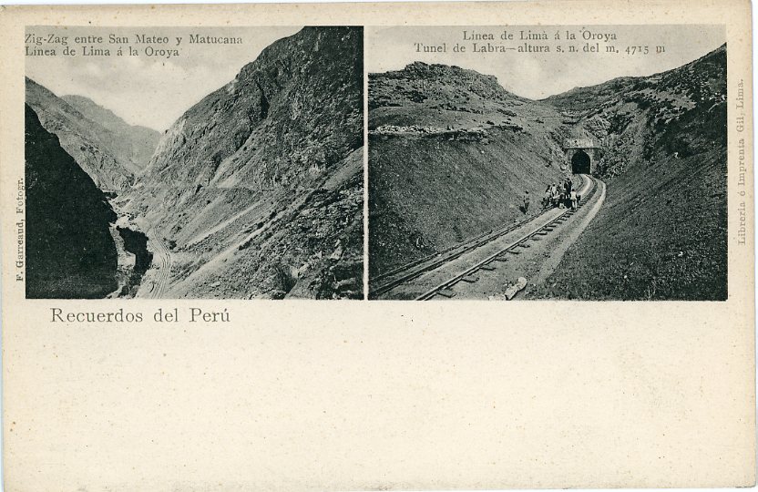 Peru Lima Oroya Railway Labra Tunnel Matucana Valley
