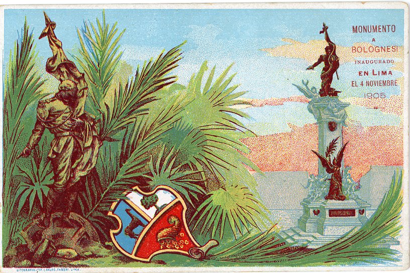 Peru Bolognesi Monument Inauguration 1905