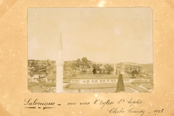 Greece Salonica view to St Sophia photo