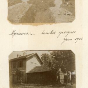 Greece Salmanli or Salmoni Train Station and Antigoneia two 1916 photos