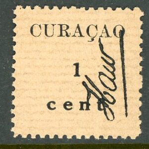 1918 Curaçao 1c Provisional Unused