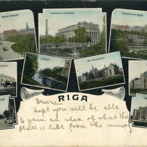 Latvia Riga postcard 1905 to Ireland
