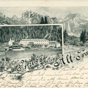Italy Gruss aus Altprags Braies Vecchia 1899 to Vienna