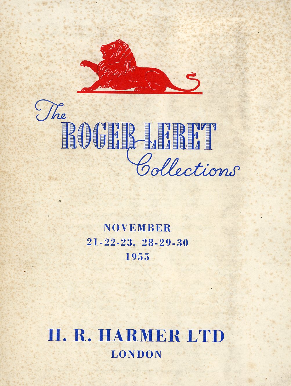 World The Roger Leret Collections 1955 by HR Harmer