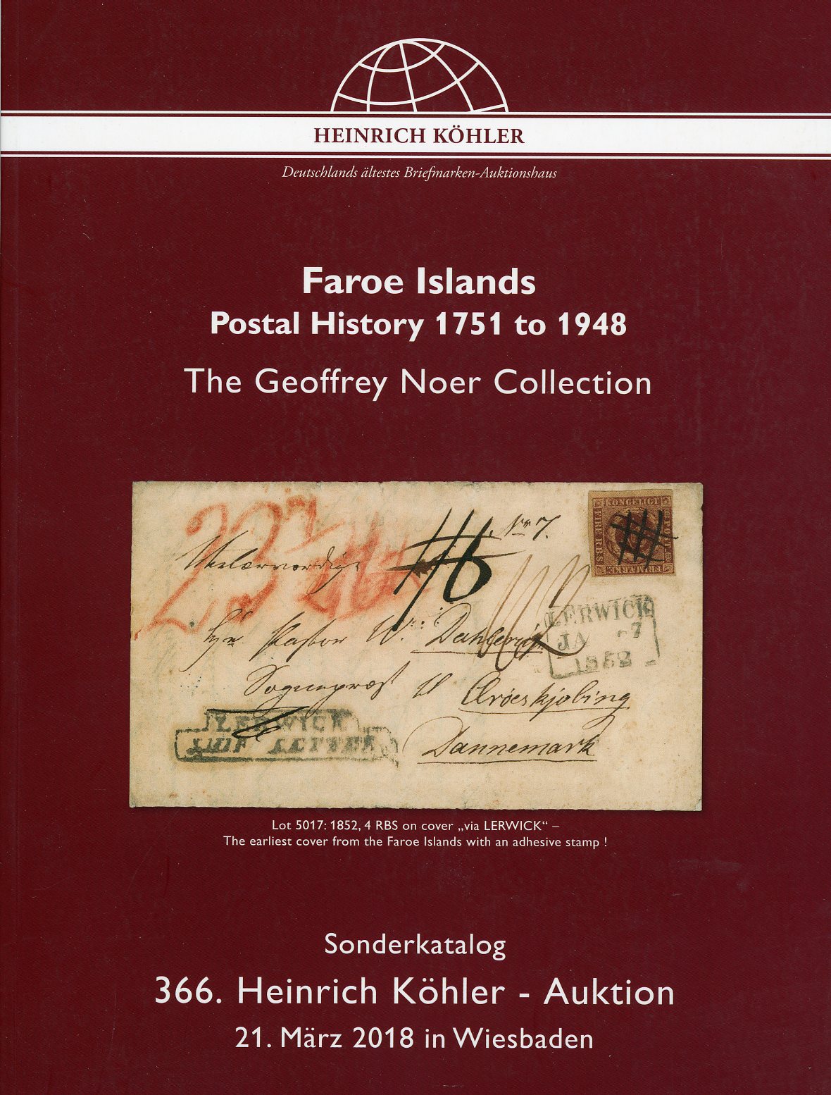Faroe Islands Postal History Geoffrey Noer Collection 2018 Kohler