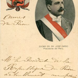 Peru President Jose Bardo and Coat of Arms