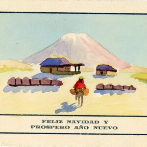Peru Christmas and New Year 1937 postcard
