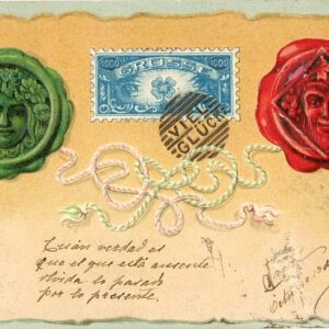 Peru Seals and Stamp 1904 to France redirected to Italy