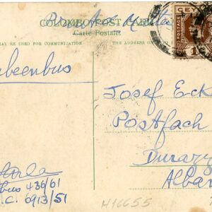 1907 Ceylon Singhalese Women card to Durazzo Albania