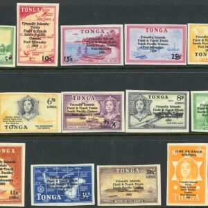 1968 Tonga South Pacific Games Imperf set **